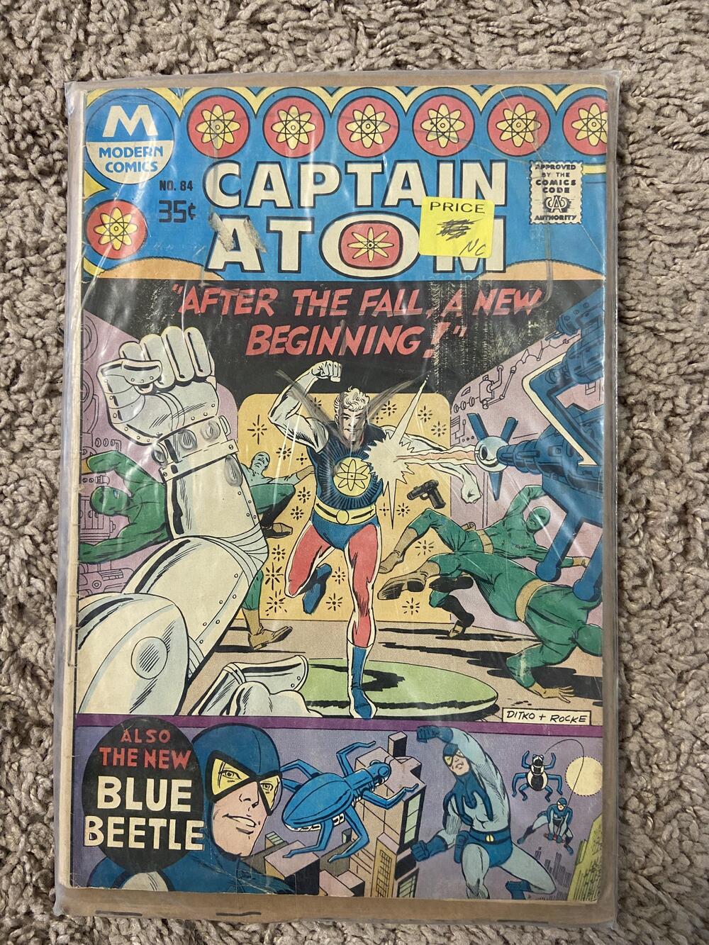 Vintage Captain Atom No. 84 Modern Comics 1970s Blue Beetle Key Comic Book